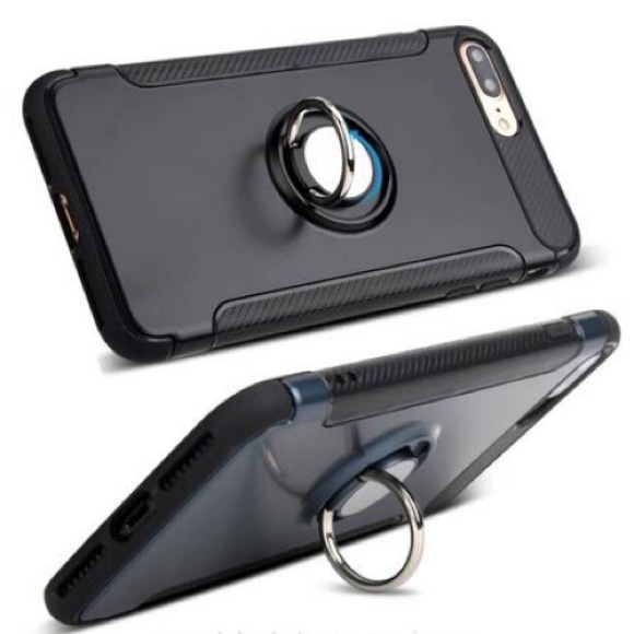 Gold iPhone 7/8 Phone Case w Ring Holder Kickstand - Picture 6 of 6